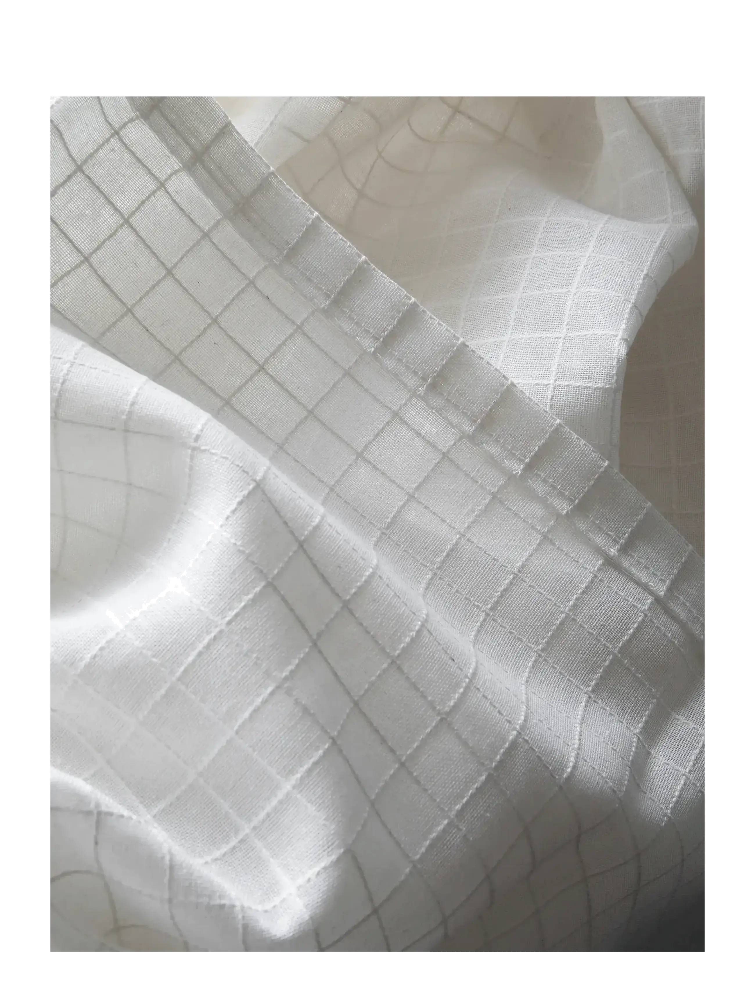 Mimou - Cafe Curtain Check - gardiner - creme - 3