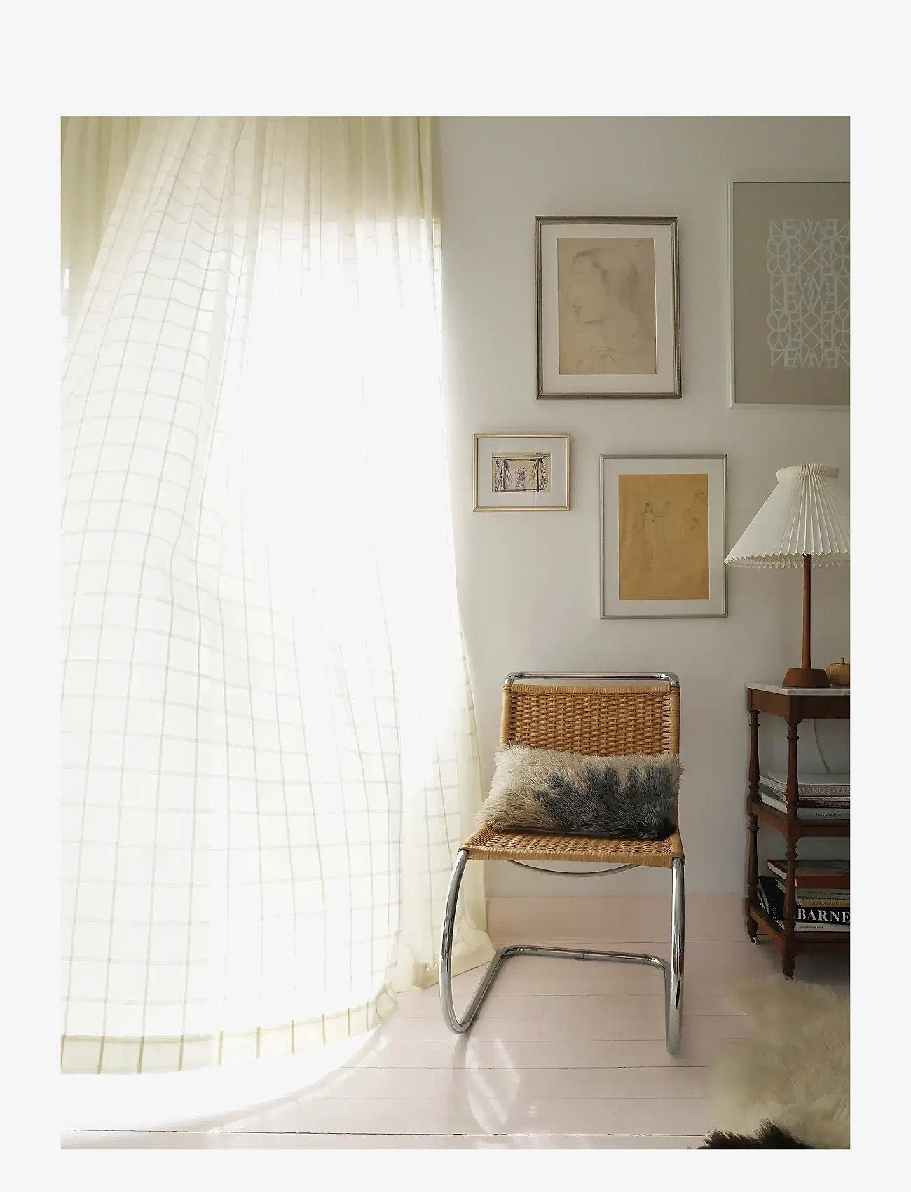 Mimou - Curtain Selma double width - gardinlængde - creme - 1