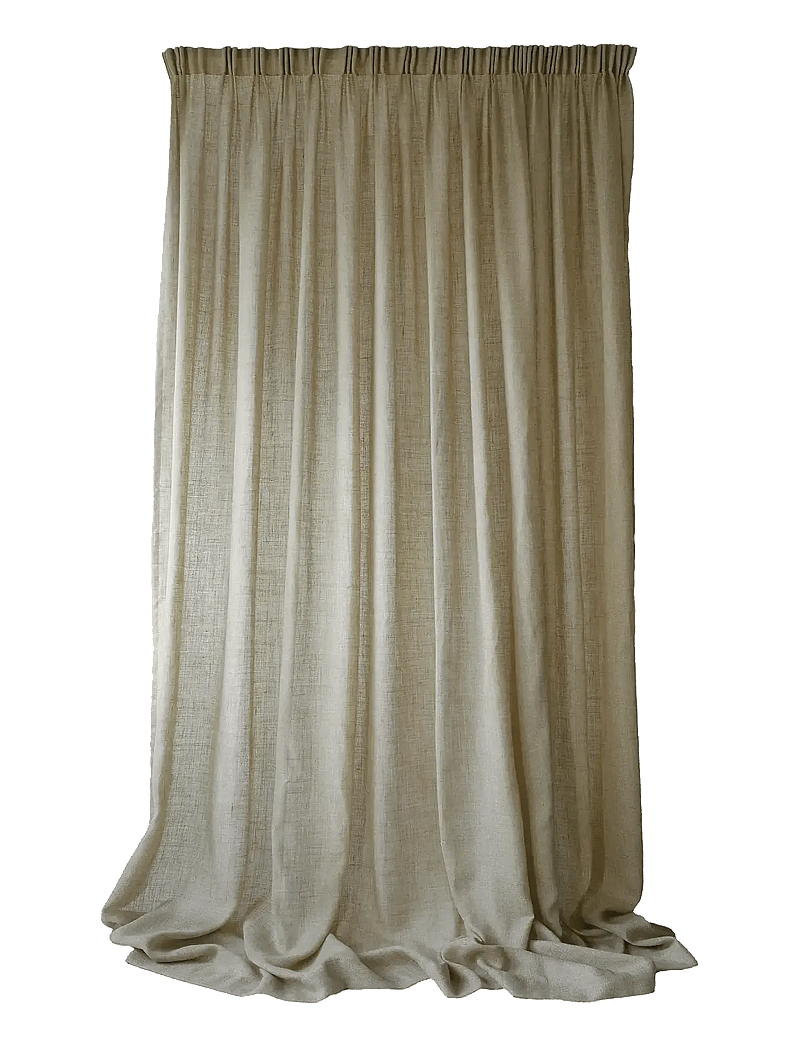 Mimou - Curtain Ellie Double width - fertiggardinen - straw - 0