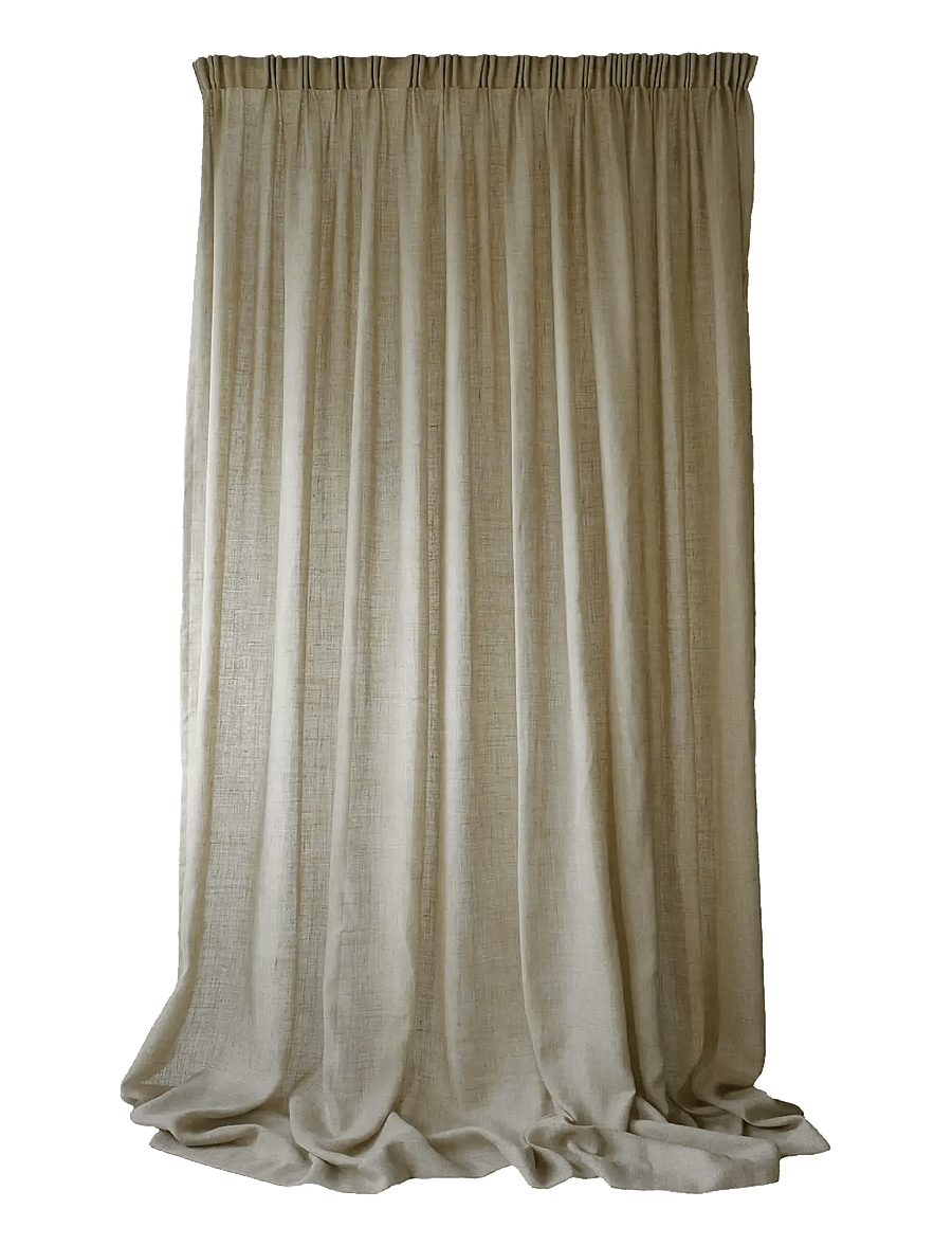 Mimou - Curtain Ellie double width - fertiggardinen - straw - 1