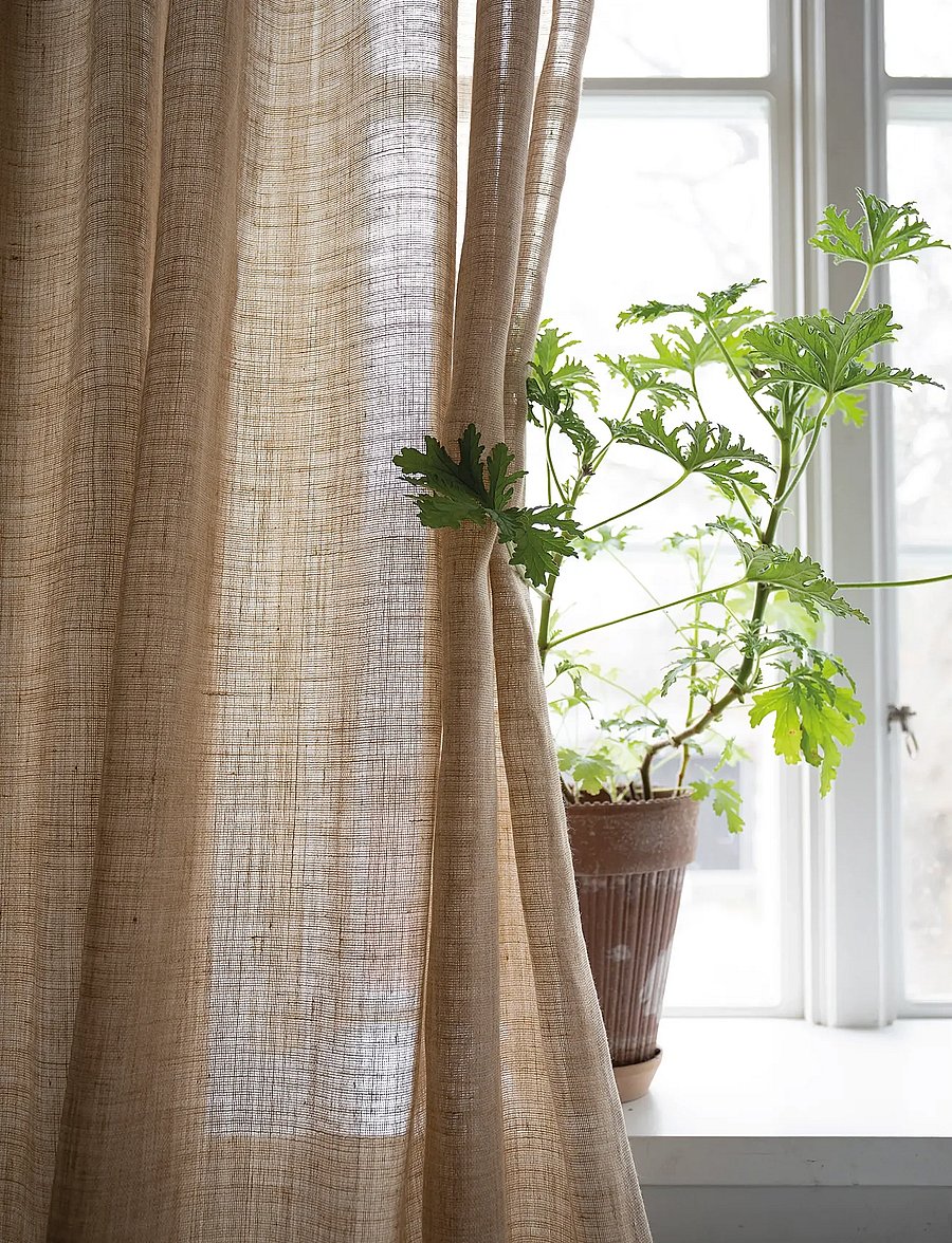 Mimou - Curtain Ellie double width - fertiggardinen - straw - 5