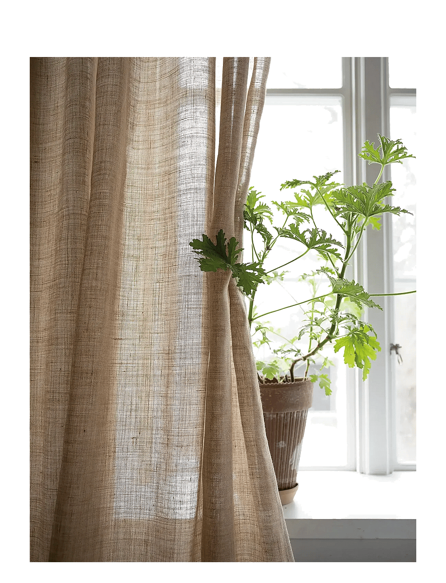 Mimou - Curtain Ellie double width - fertiggardinen - straw - 3