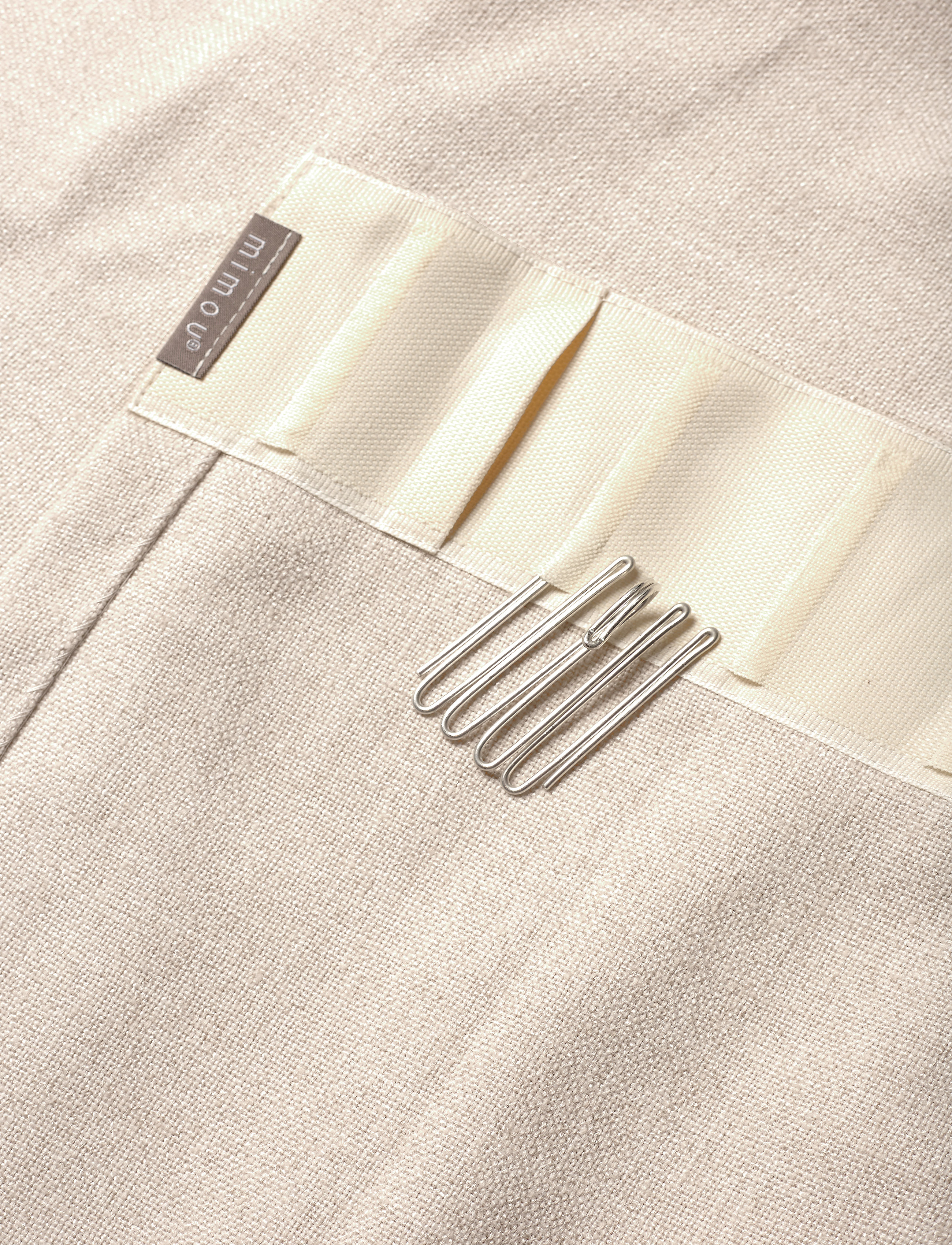 Mimou - Curtain Studio double width - fertiggardinen - natural/white - 3
