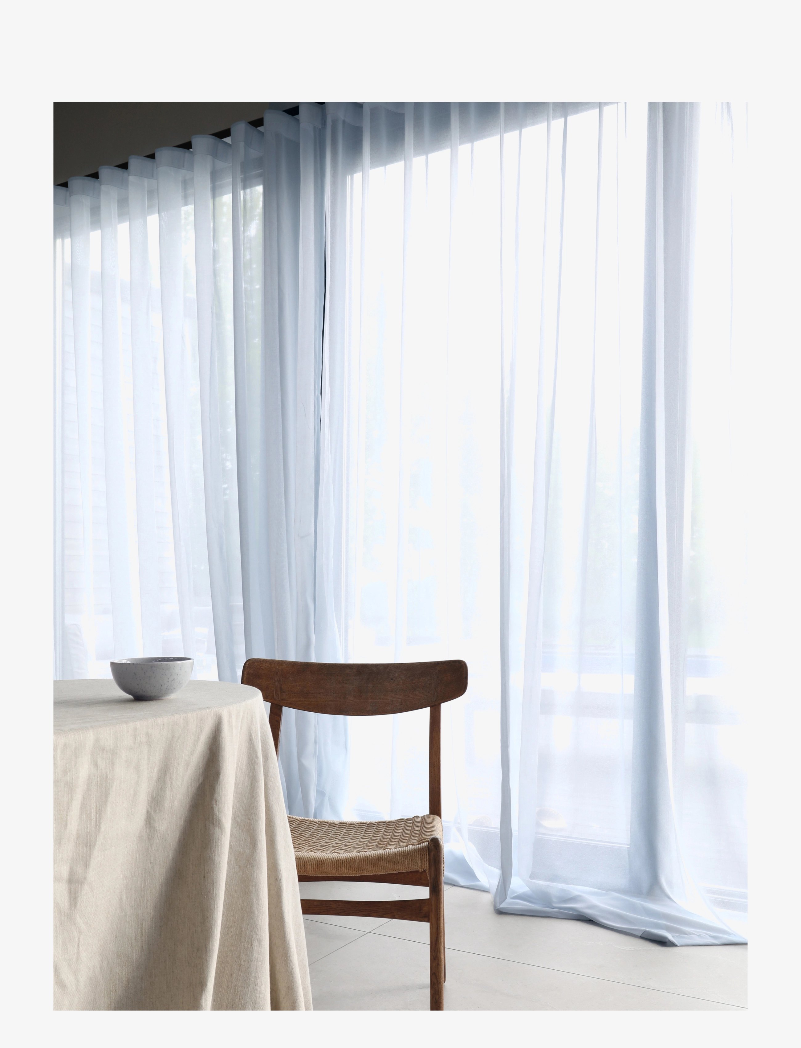 Mimou - Curtain Mimmi recycled - fertiggardinen - light blue - 3