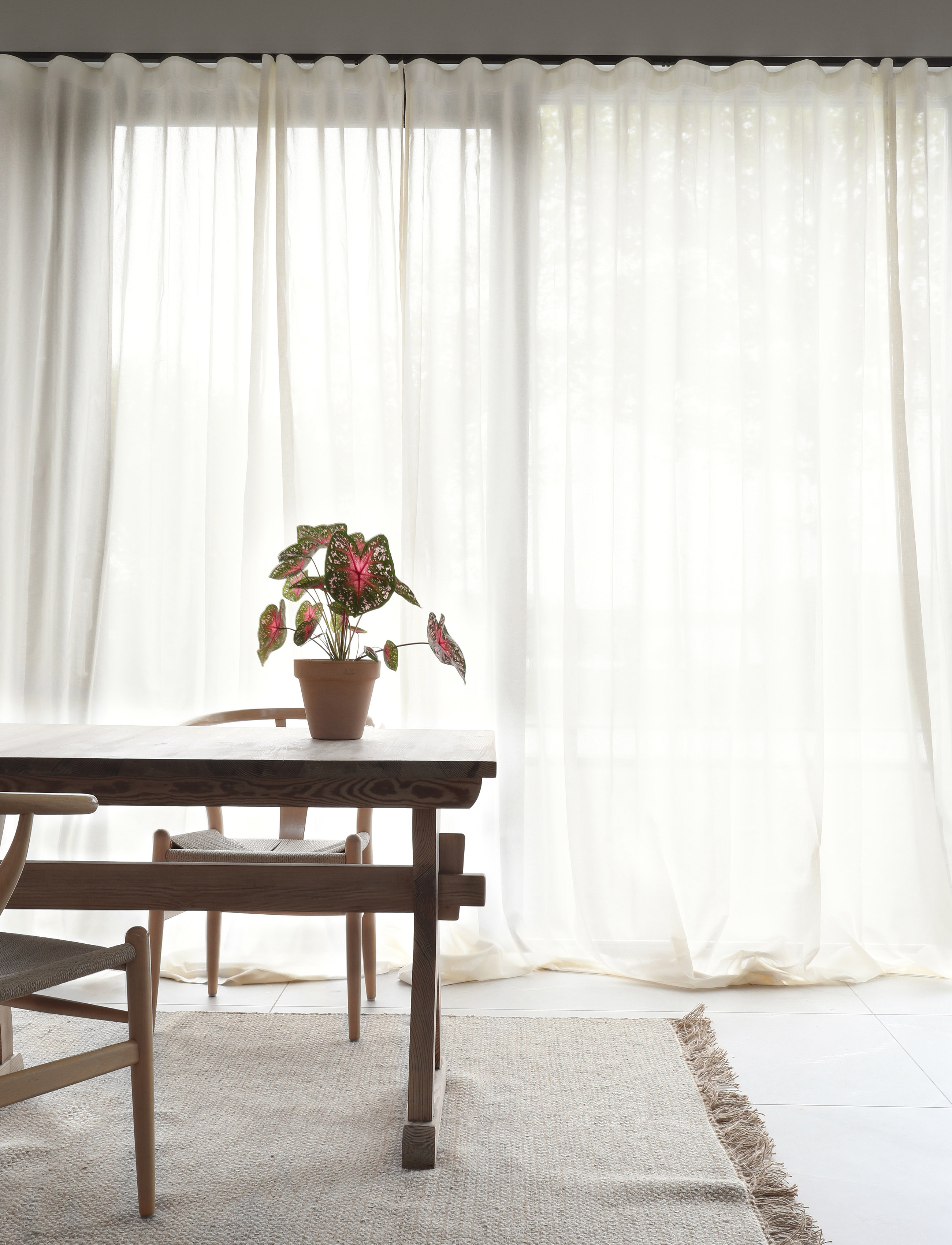 Mimou Gardin Vivi Recycled, 290X250 cm, White, Gardiner > Lange Gardiner, Unisex