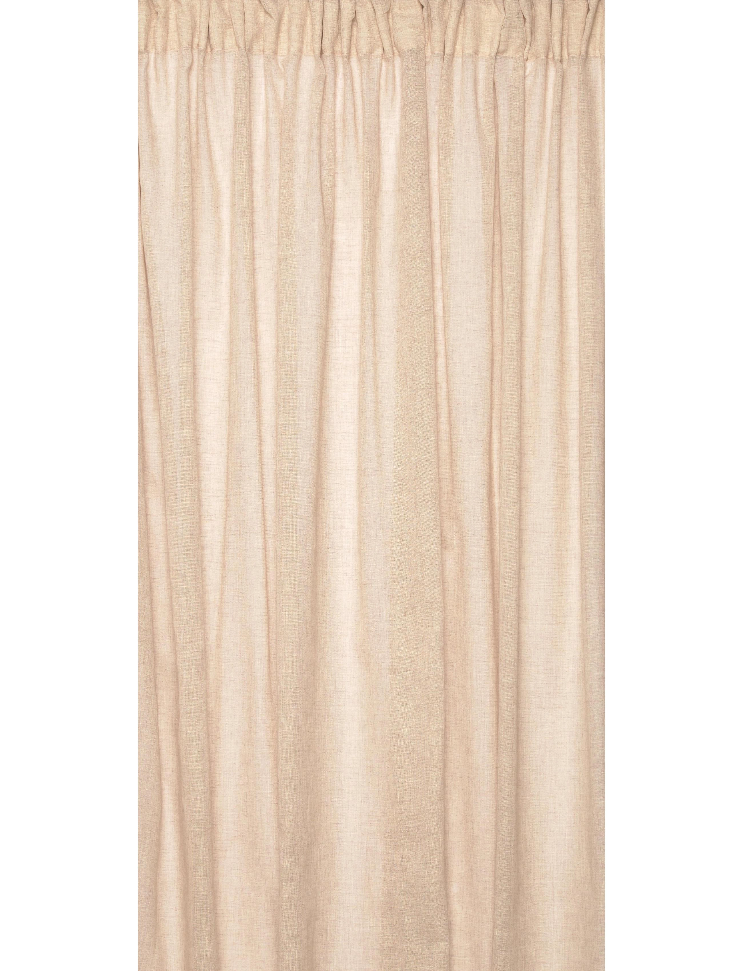 Mimou Gardin Vivi Recycled, Langt gardin, Beige, Str: 290X250CM