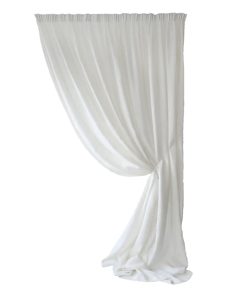 Mimou - Curtain Ellie Double width - fertiggardinen - white - 0