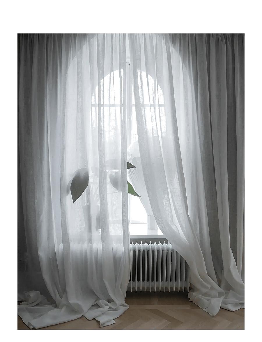 Mimou - Curtain Ellie Double width - fertiggardinen - white - 2