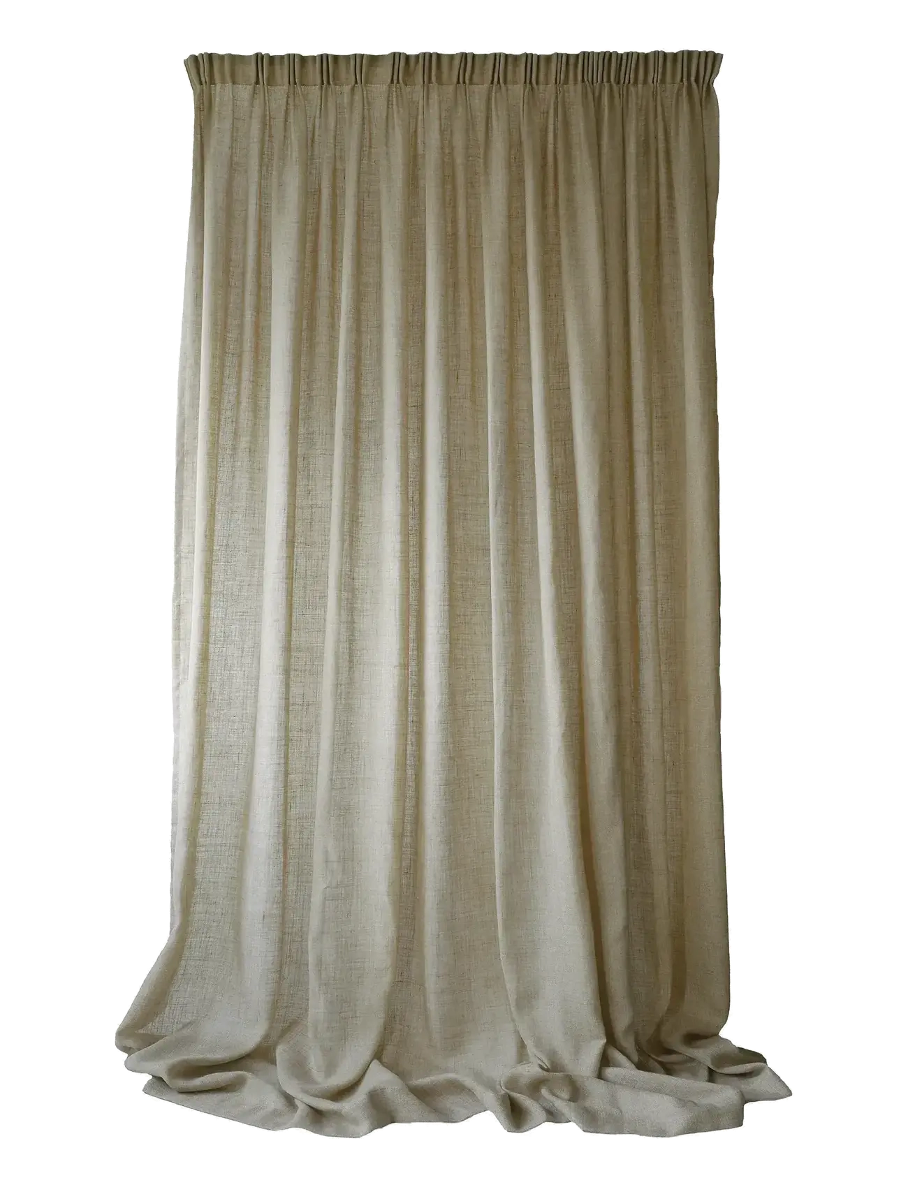Mimou Curtain Ellie Double width - Long curtains - STRAW / beige