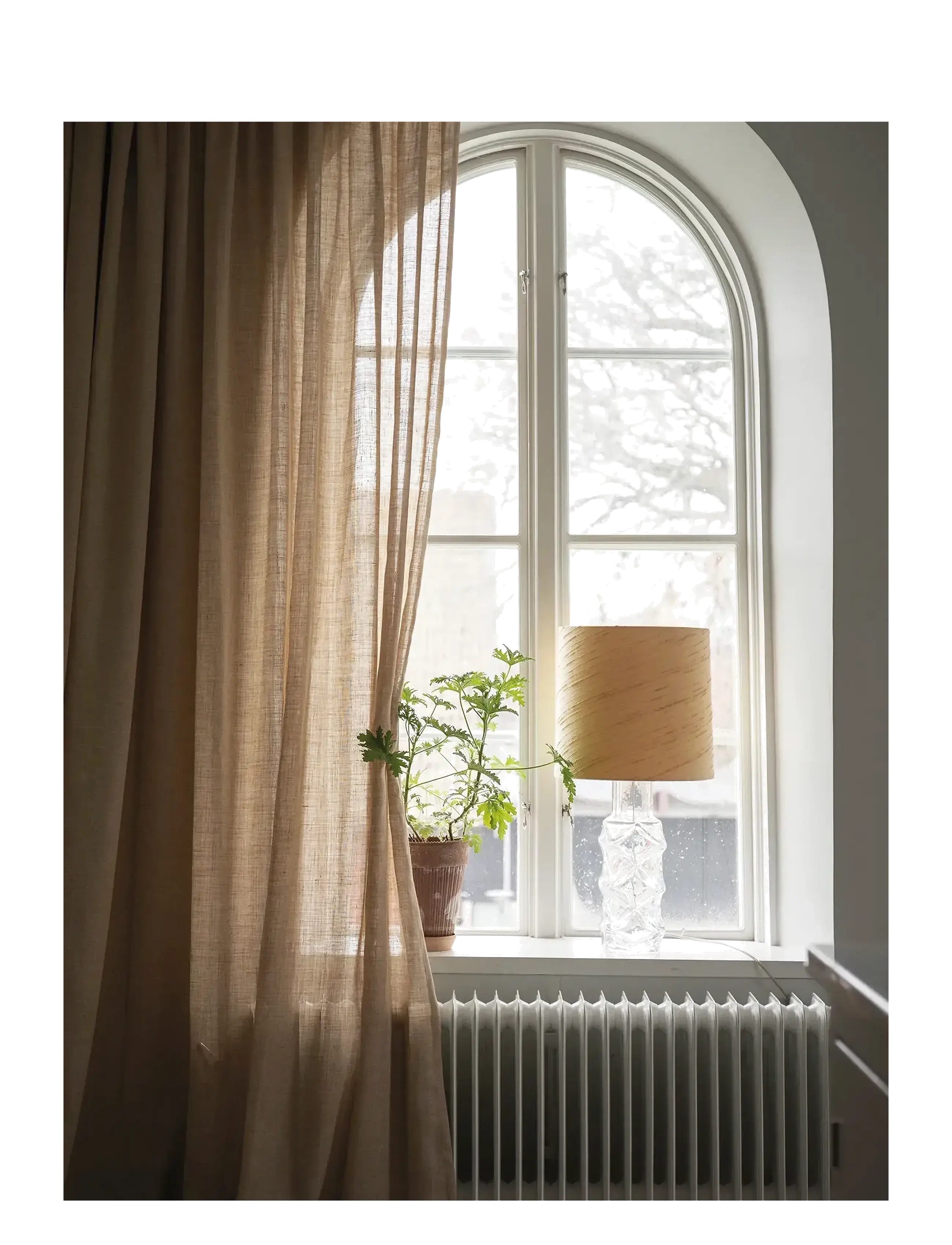 Mimou - Curtain Ellie double width - gardinlængde - straw - 3