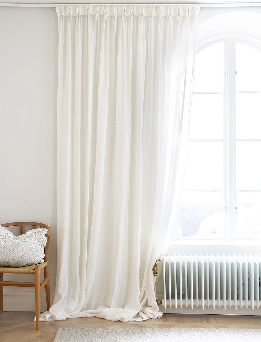 Mimou - Curtain Kelly double width - fertiggardinen - white - 1