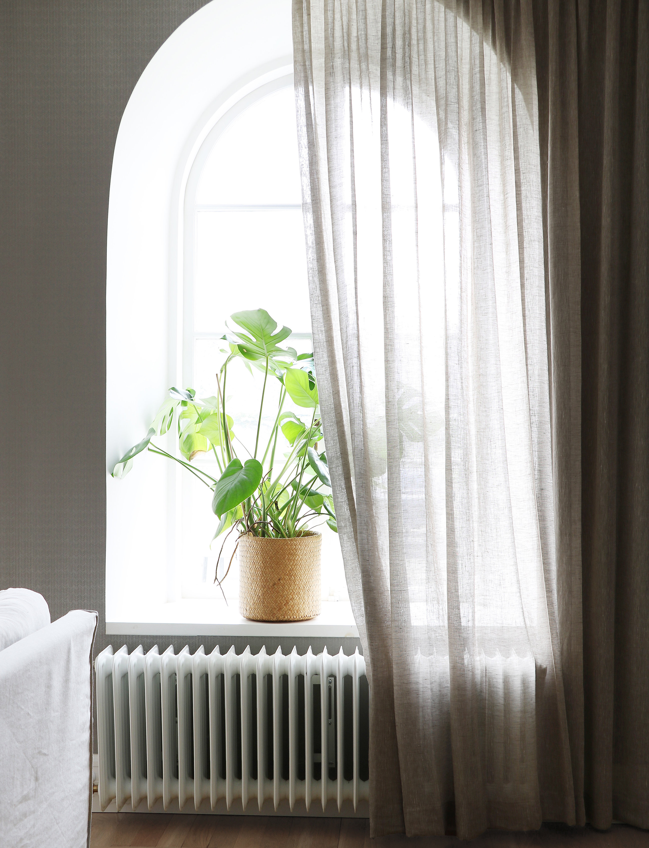 Mimou Gardin Kelly Fuld Linned Dobbelt Bredde, 293X250 cm, Beige, Gardiner > Lange Gardiner, Unisex