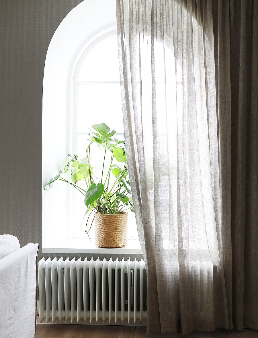 Mimou - Curtain Kelly double width - pikad kardinad - natural - 1