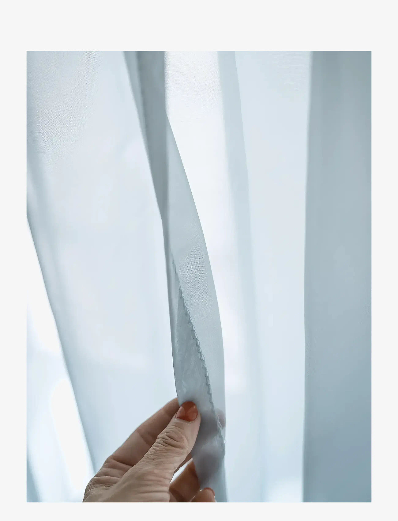 Mimou - Sheer hotel curtain Double width - pikad kardinad - light blue - 3