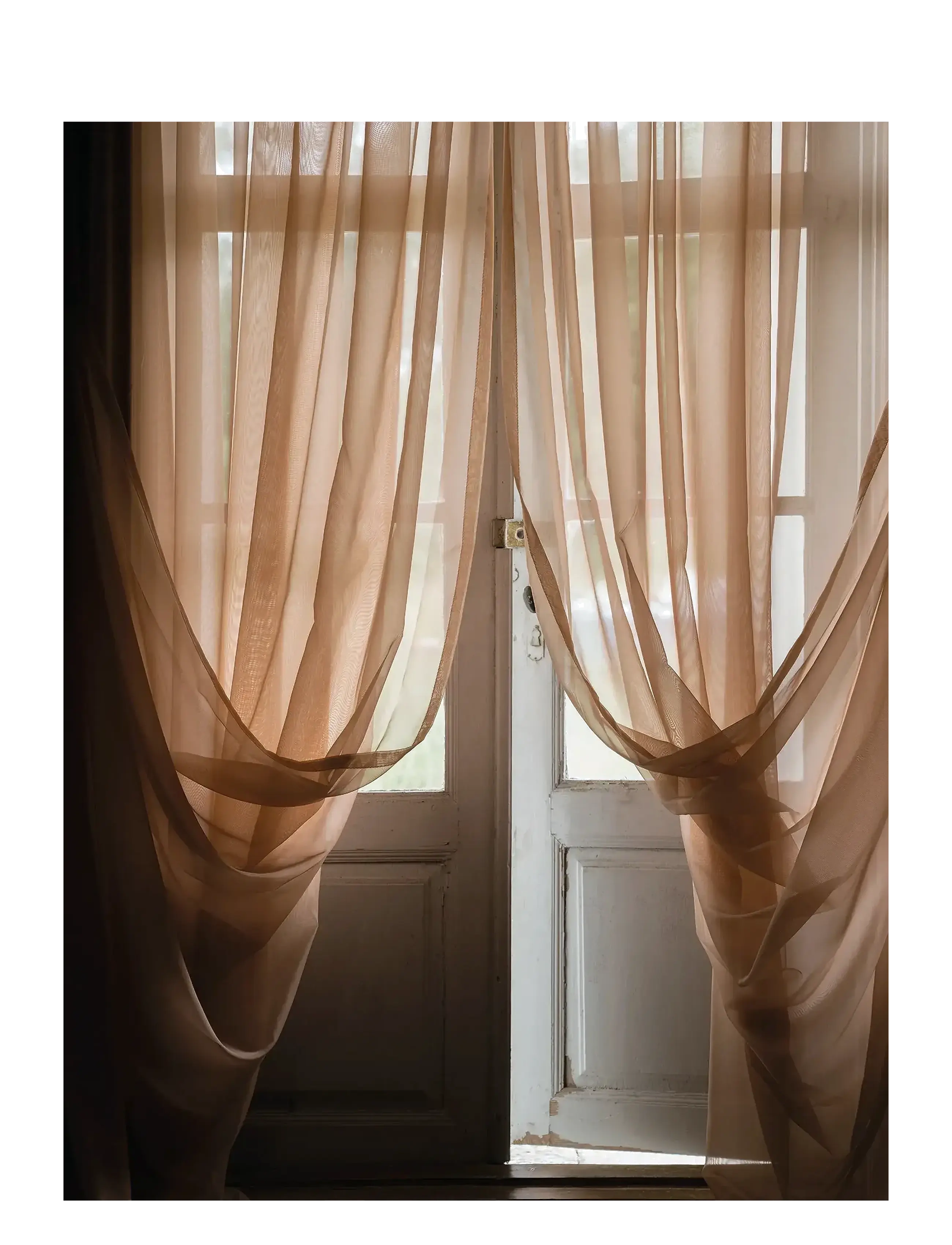 Mimou - Sheer hotel curtain Double width - fertiggardinen - nude - 2