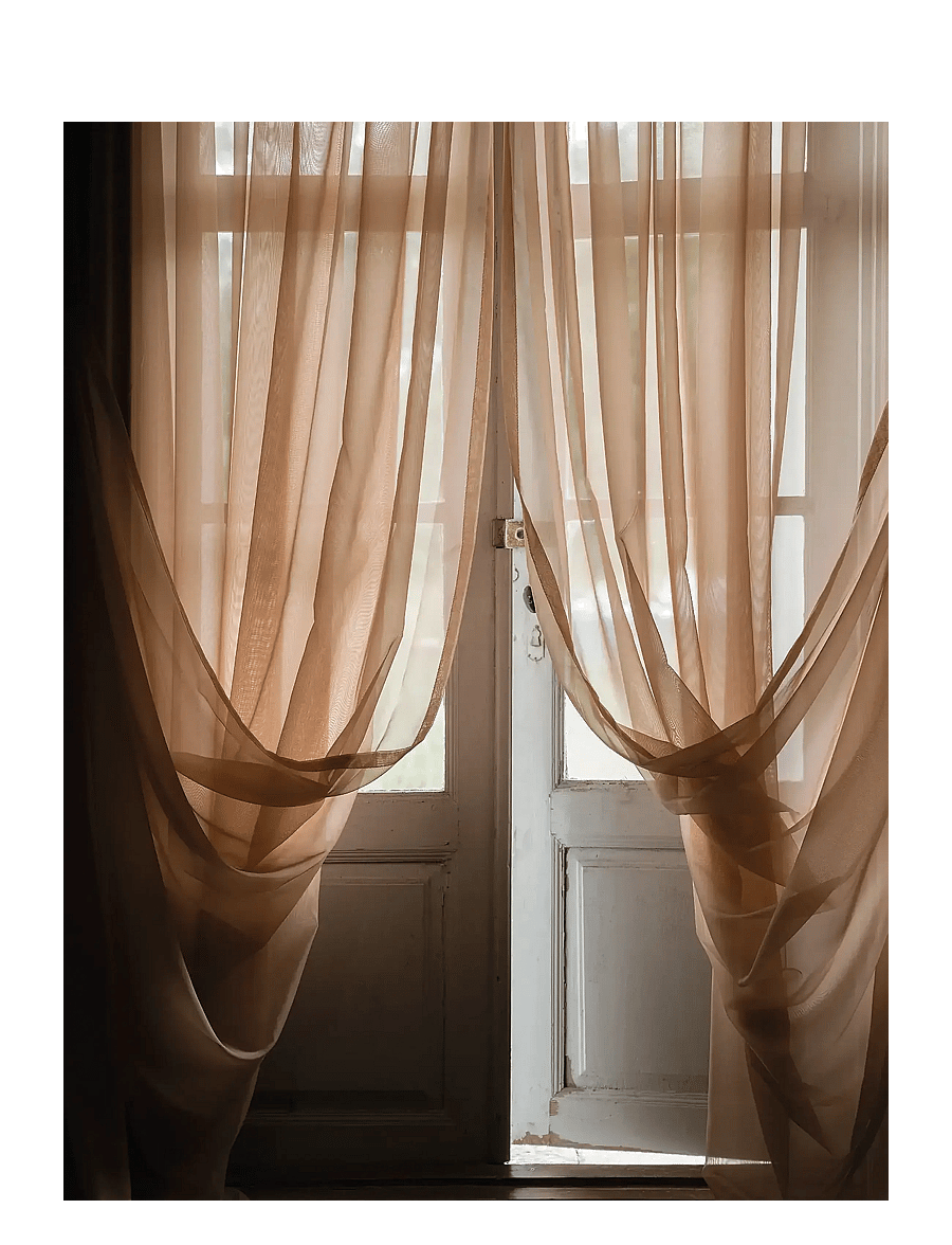 Mimou - Sheer hotel curtain Double width - fertiggardinen - nude - 2