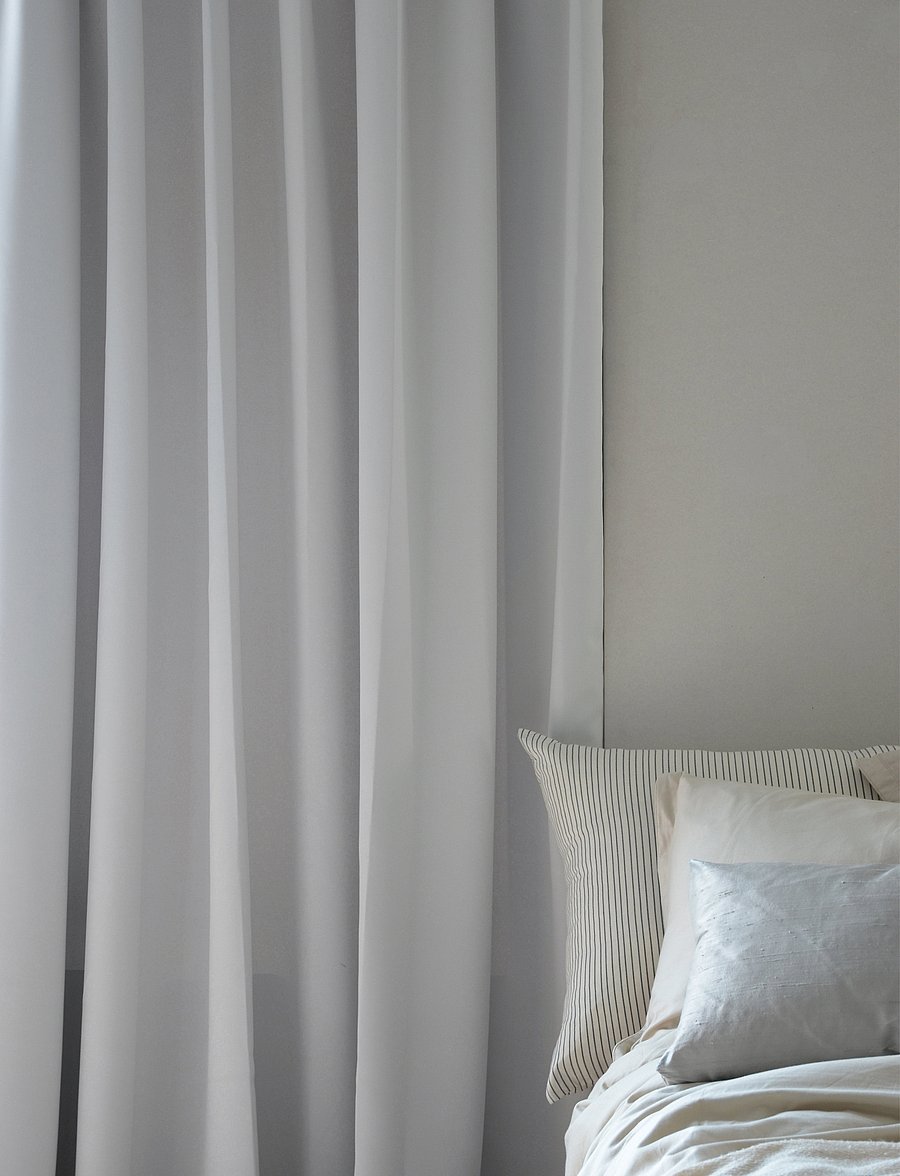 Mimou - Darkening hotel curtain double width - fertiggardinen - pearl white - 0