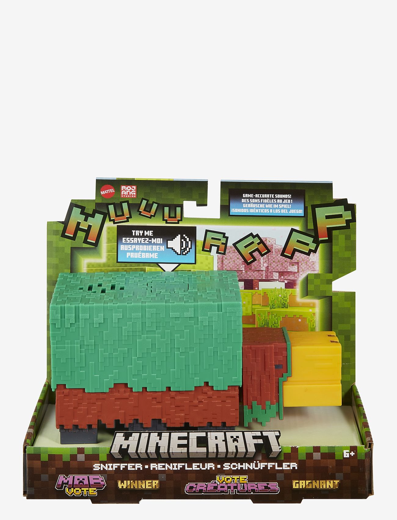Minecraft - Minecraft Sniffer Action Figure with Game-Accurate Sounds, 3.25-inch Scale Collectible Toy - dyr - multi color - 4