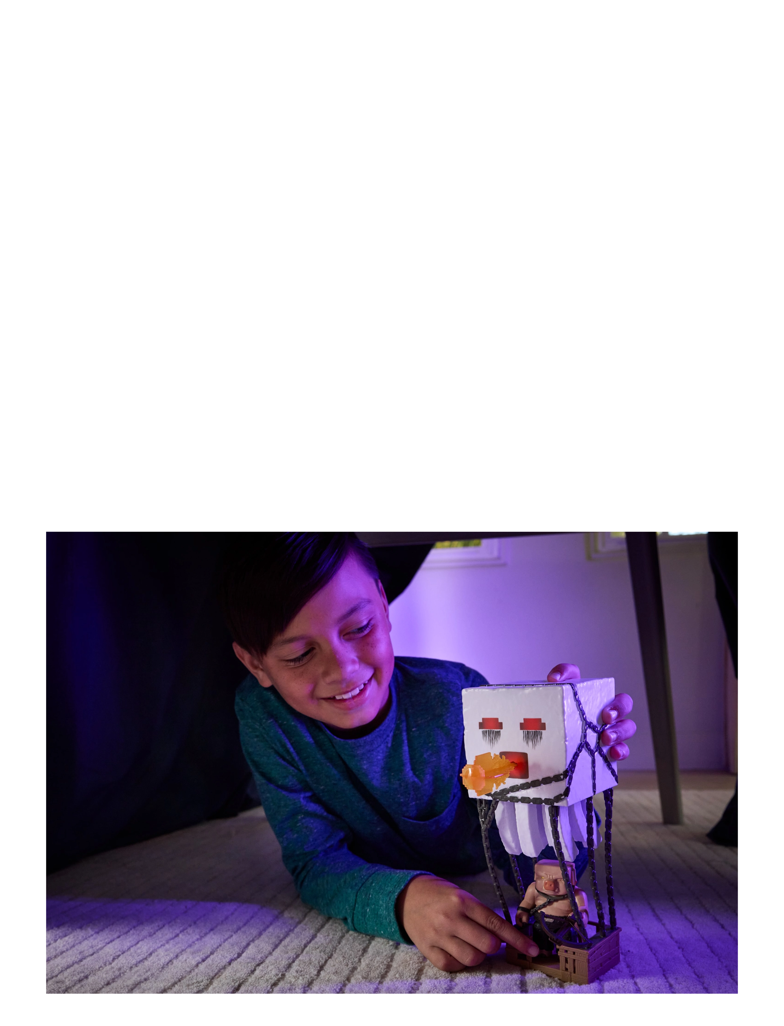 Minecraft - Minecraft Blast Attack Ghast Action Figure Set with Lights, Sounds & More Inspired by the Movie - movies & fairy tale characters - multi color - 1