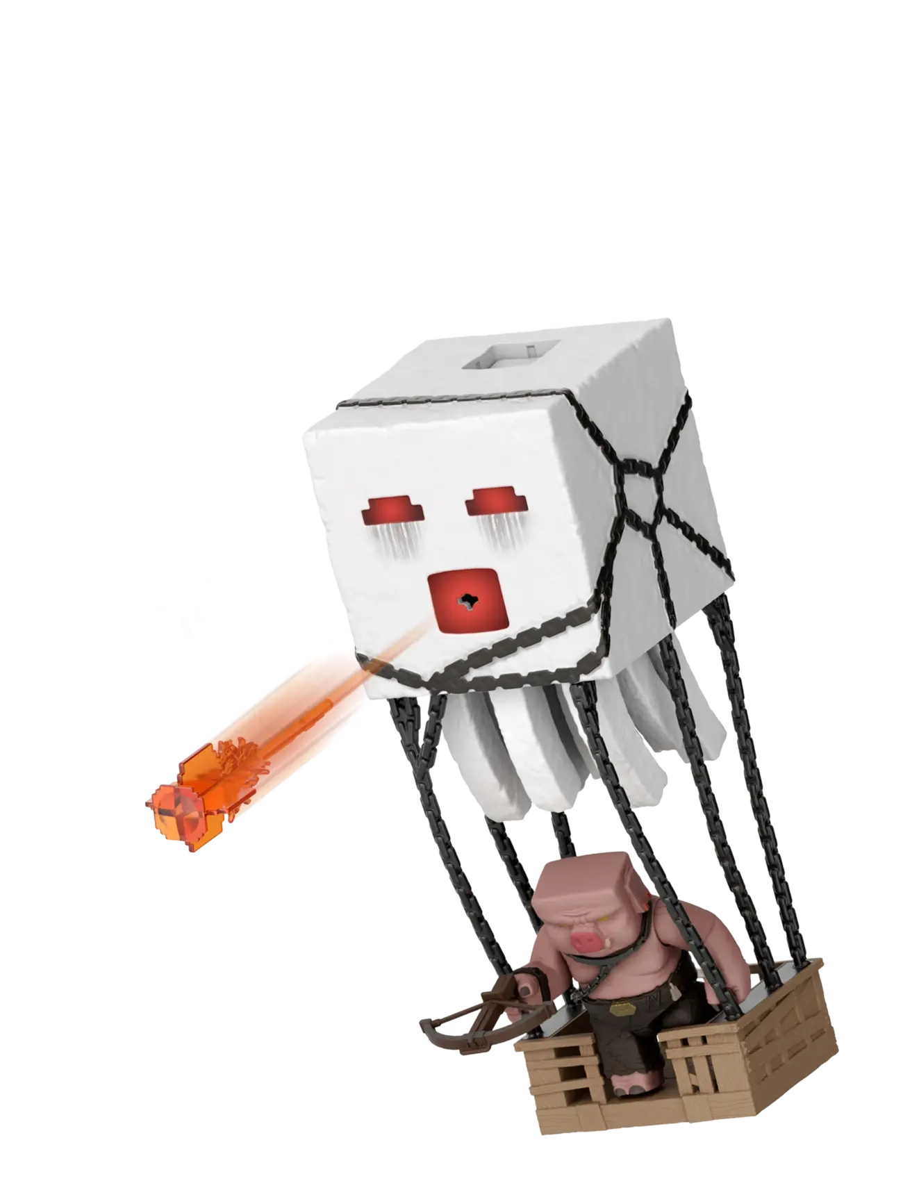 Minecraft - Minecraft Blast Attack Ghast Action Figure Set with Lights, Sounds & More Inspired by the Movie - movies & fairy tale characters - multi color - 3