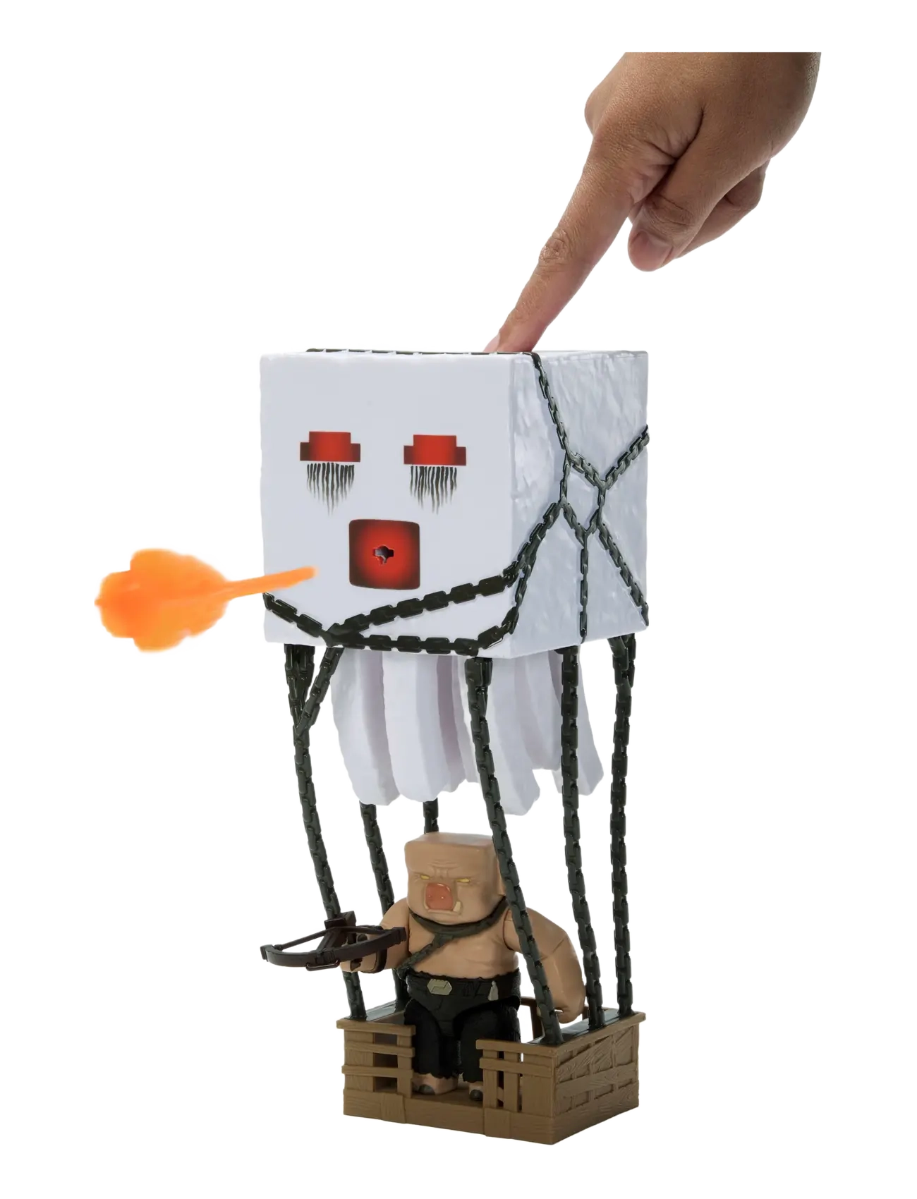 Minecraft - Minecraft Blast Attack Ghast Action Figure Set with Lights, Sounds & More Inspired by the Movie - movies & fairy tale characters - multi color - 4