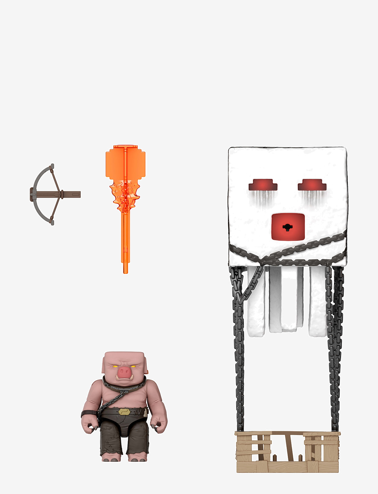 Minecraft - Minecraft Blast Attack Ghast Action Figure Set with Lights, Sounds & More Inspired by the Movie - movies & fairy tale characters - multi color - 5