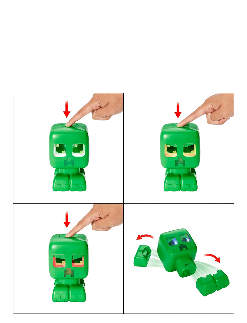 Minecraft - Minecraft My Pet Creeper Interactive Toy Action Figure with Lights, Sounds & Exploding Action - spiel-sets - multi color - 2