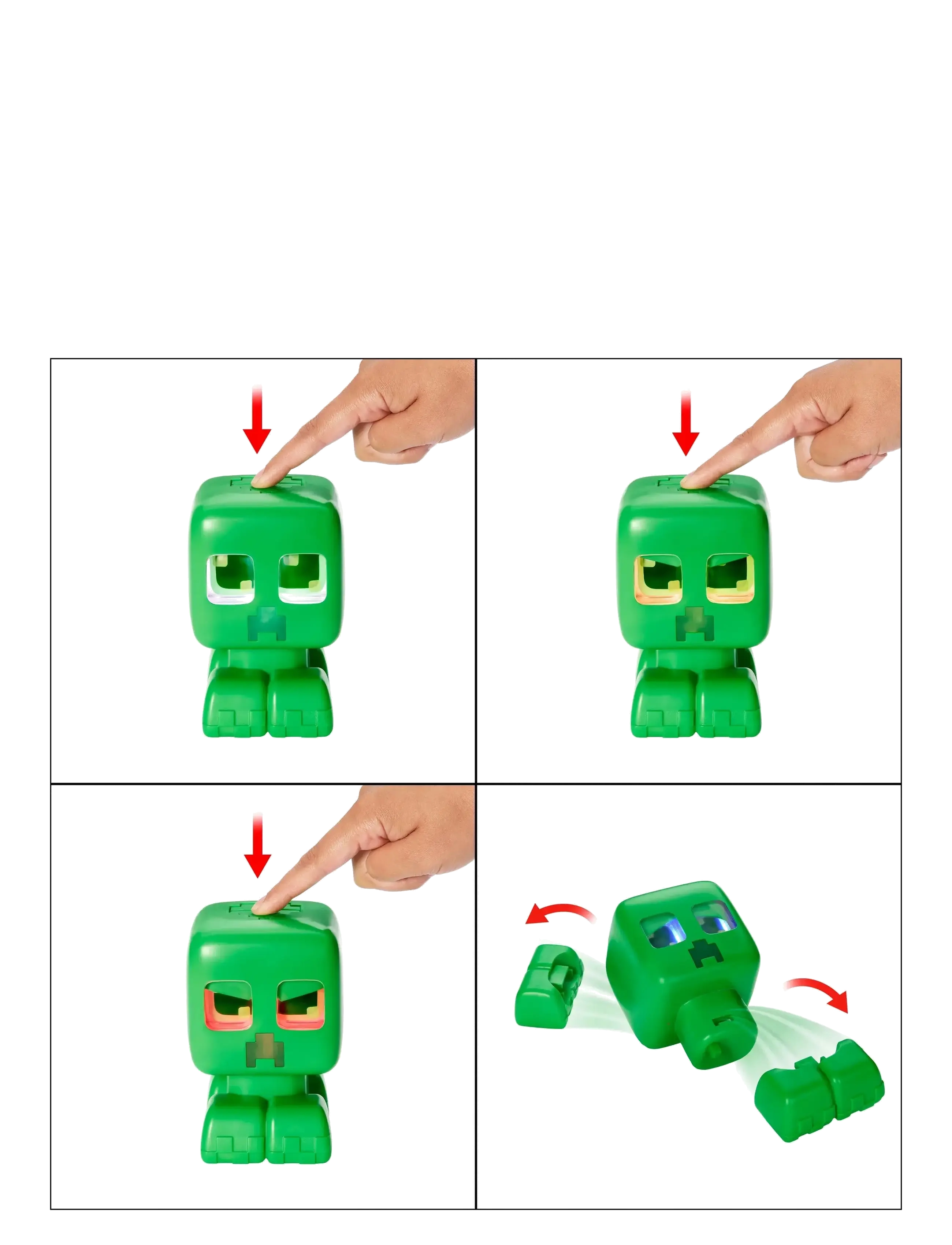 Minecraft - Minecraft My Pet Creeper Interactive Toy Action Figure with Lights, Sounds & Exploding Action - spiel-sets - multi color - 2