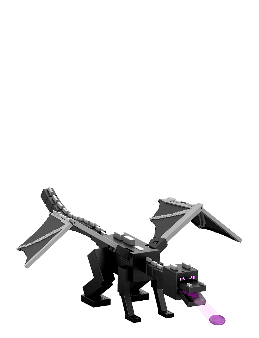 Minecraft - Minecraft Dragon’s Breath Attack Ender Dragon Action Figure with 10 Discs, 20-inch Wingspan - veiksmo figūrėlės - multicolor - 0
