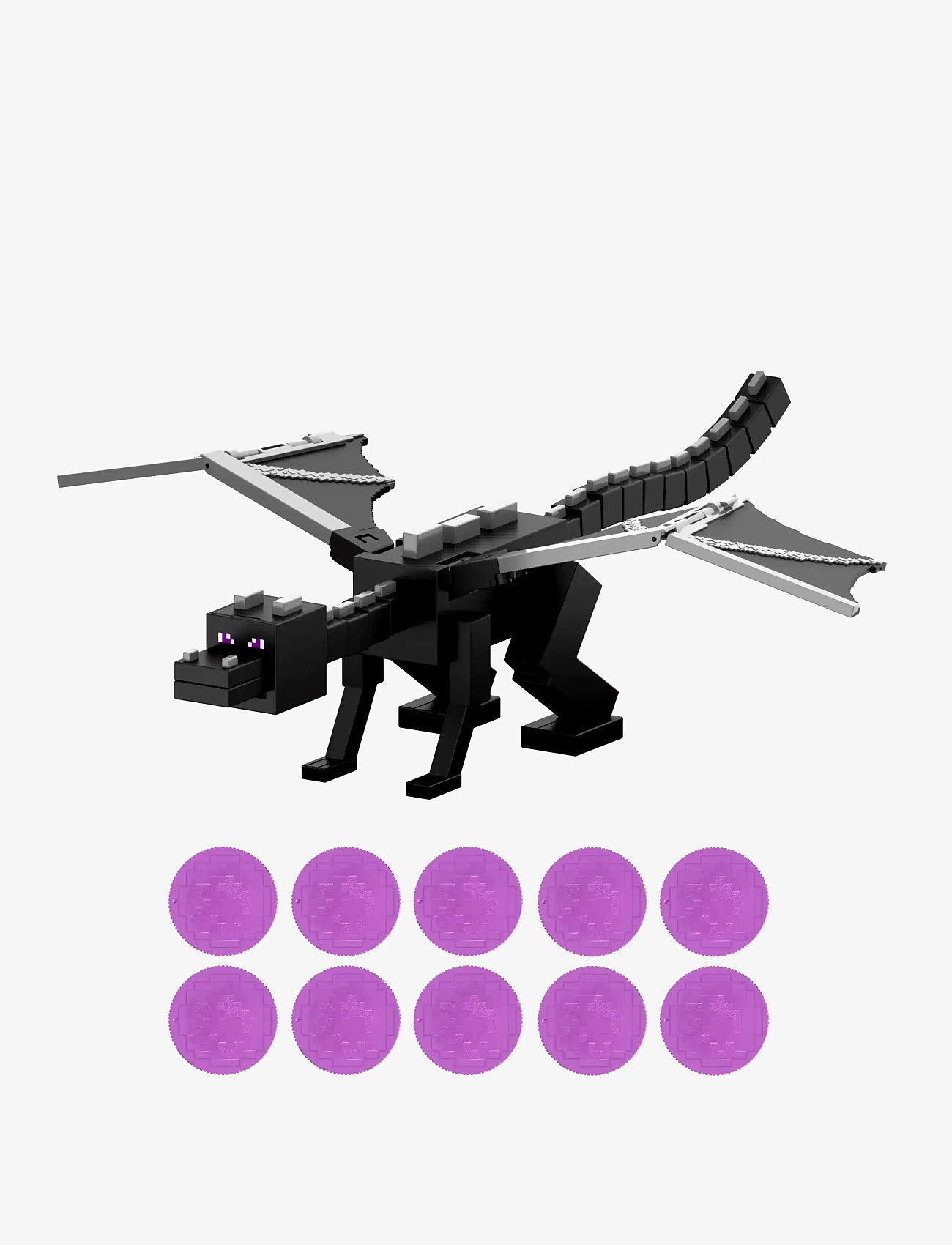 Minecraft - Minecraft Dragon’s Breath Attack Ender Dragon Action Figure with 10 Discs, 20-inch Wingspan - actionfigurer - multicolor - 1