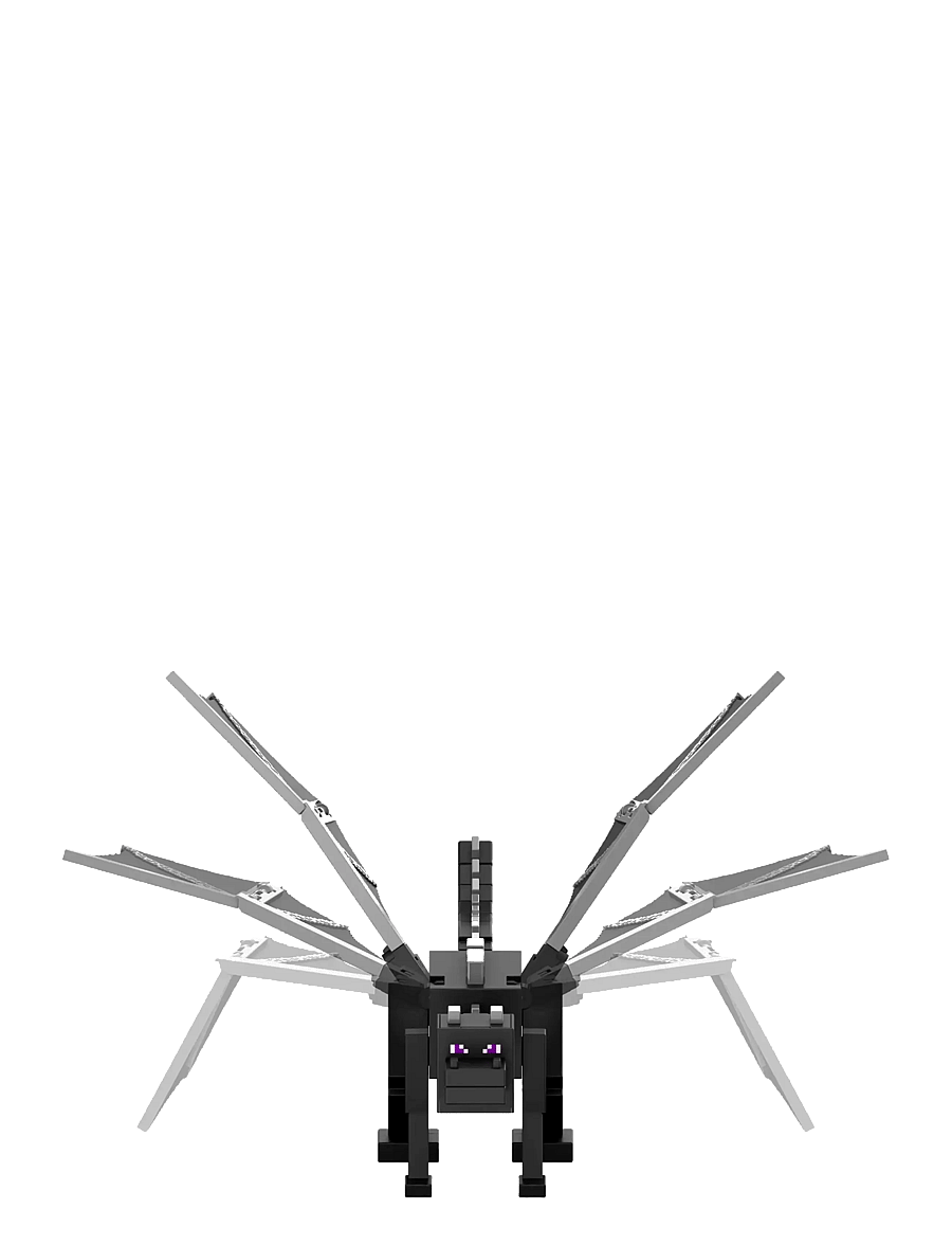Minecraft - Minecraft Dragon’s Breath Attack Ender Dragon Action Figure with 10 Discs, 20-inch Wingspan - veiksmo figūrėlės - multicolor - 3