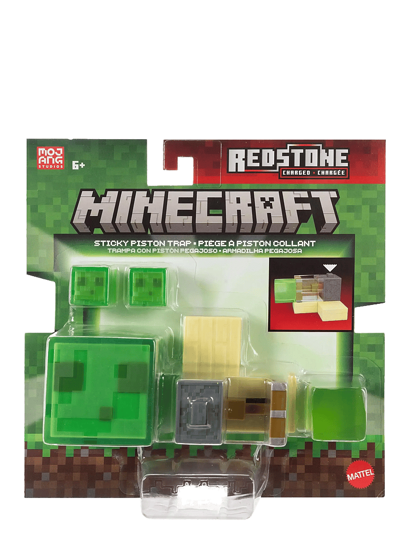 Minecraft - Minecraft Redstone Charged Sticky Piston Trap - legesæt - multi color - 5