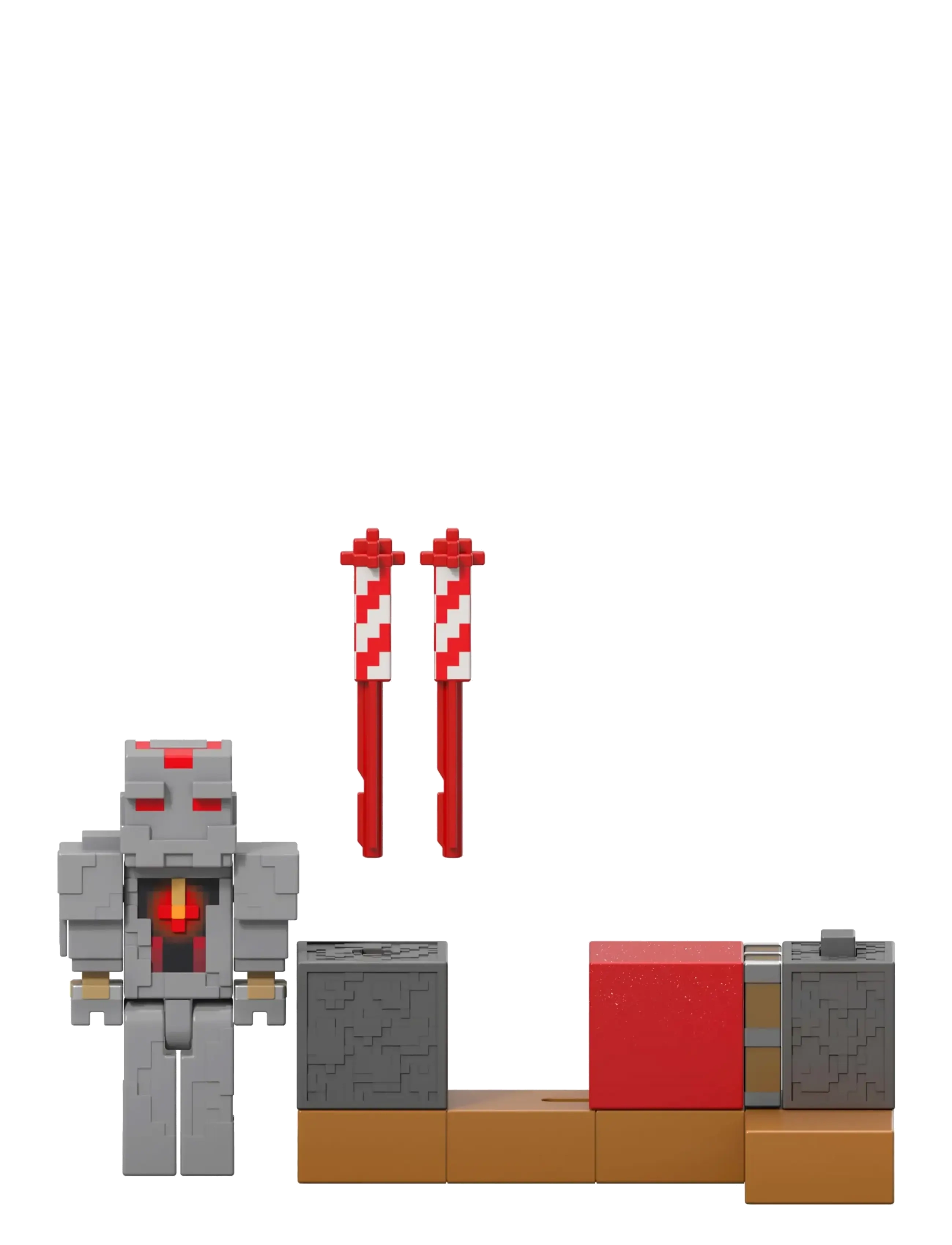 Minecraft Redstone Charged Protector's Firework Launcher Pack, Børn, Action Figures, Grå, Str: ONE SIZE