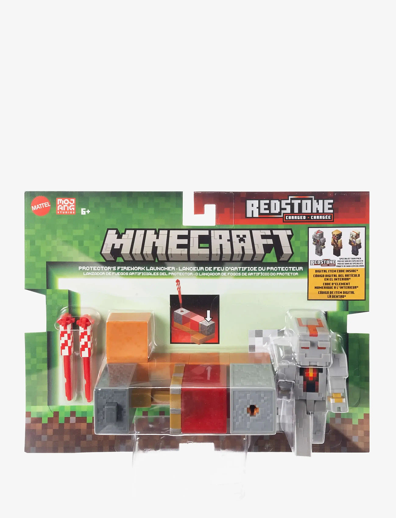 Minecraft - Minecraft Redstone Charged Protector's Firework Launcher Pack - actionfigurer - multi color - 5