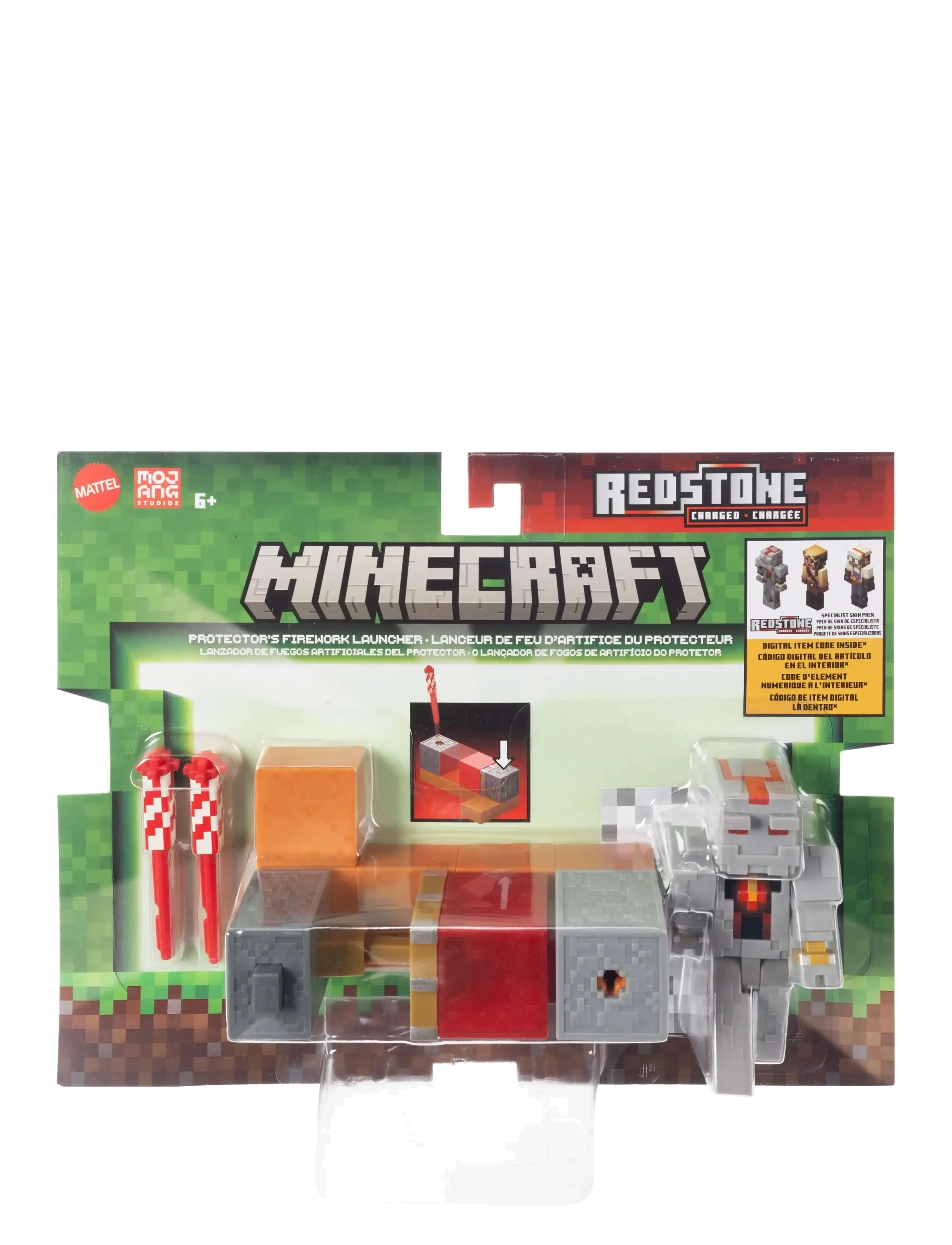 Minecraft - Minecraft Redstone Charged Protector's Firework Launcher Pack - action figures - multi color - 5