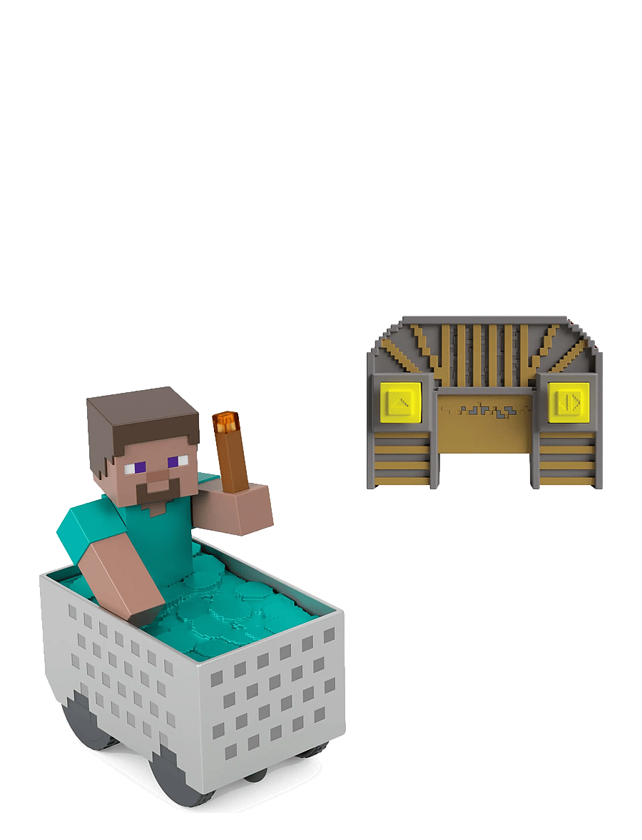 Minecraft - Minecraft Minecart RC & Steve, Wheelie Stunt & Turbo Boost, Lights & Digital Item Code - spiel-sets - multicolor - 0