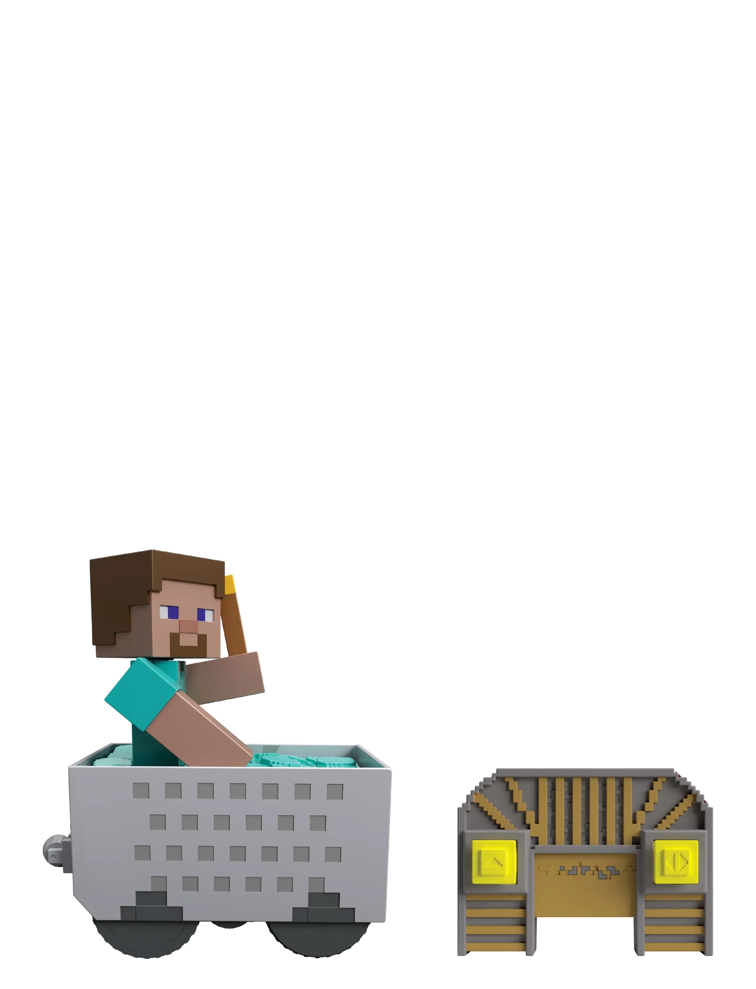 Minecraft - Minecraft Minecart RC & Steve, Wheelie Stunt & Turbo Boost, Lights & Digital Item Code - spiel-sets - multicolor - 2