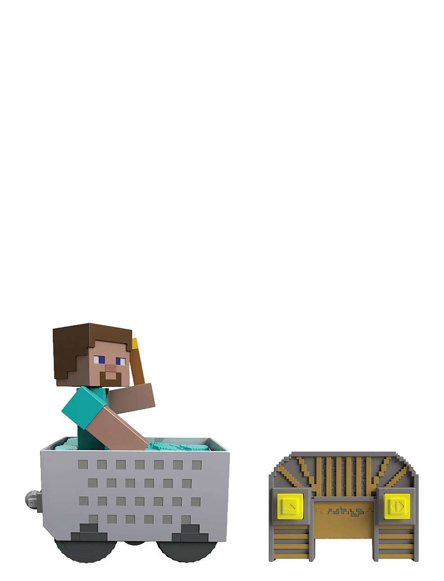 Minecraft - Minecraft Minecart RC & Steve, Wheelie Stunt & Turbo Boost, Lights & Digital Item Code - spiel-sets - multicolor - 2