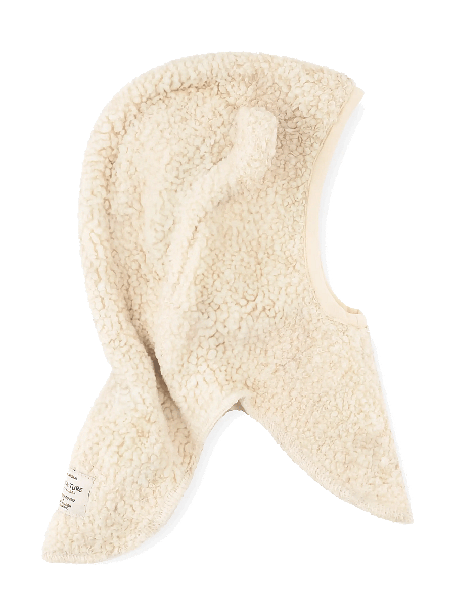 MINI A TURE - MATJEFFI teddyfleece elephant hood. GRS - winter accessories - angora cream - 0