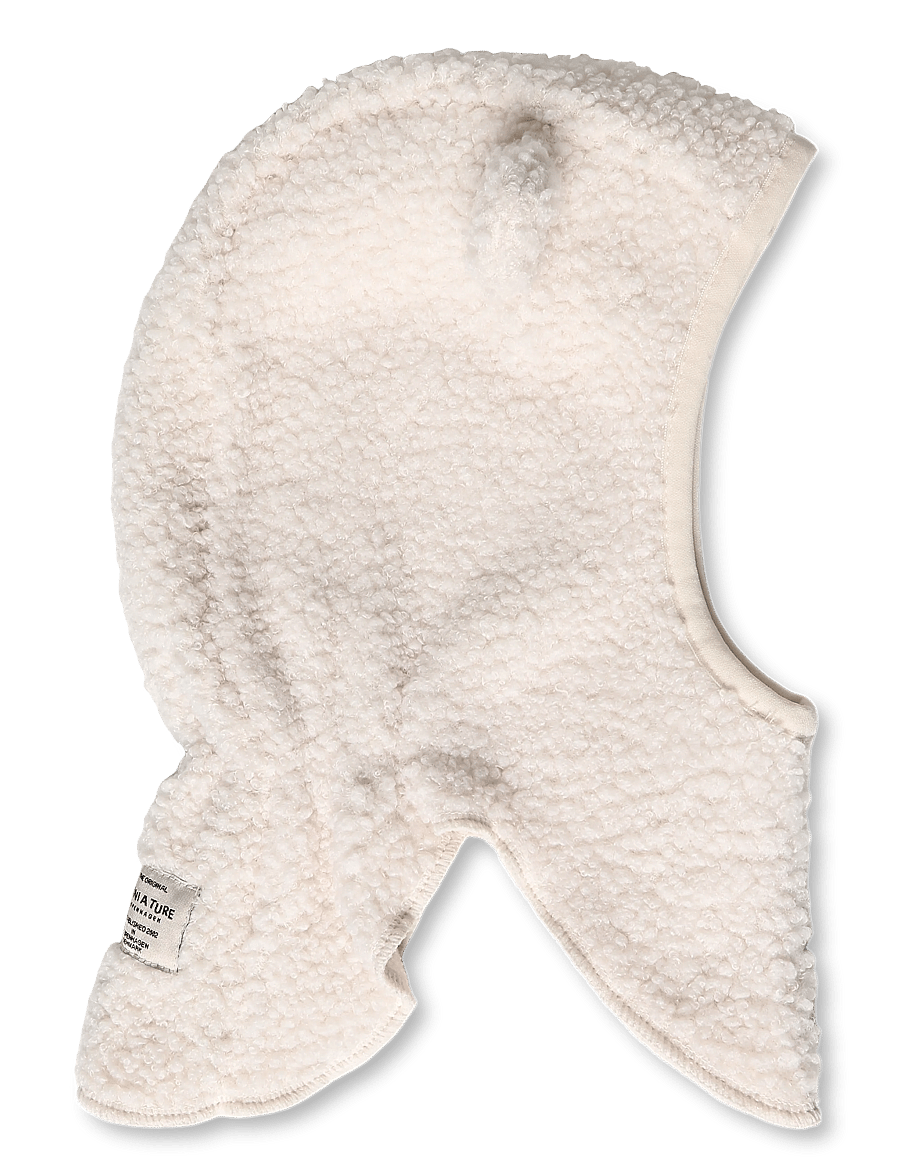 MINI A TURE - MATJEFFI teddyfleece elephant hood. GRS - vetrar fylgihlutir - angora cream - 0