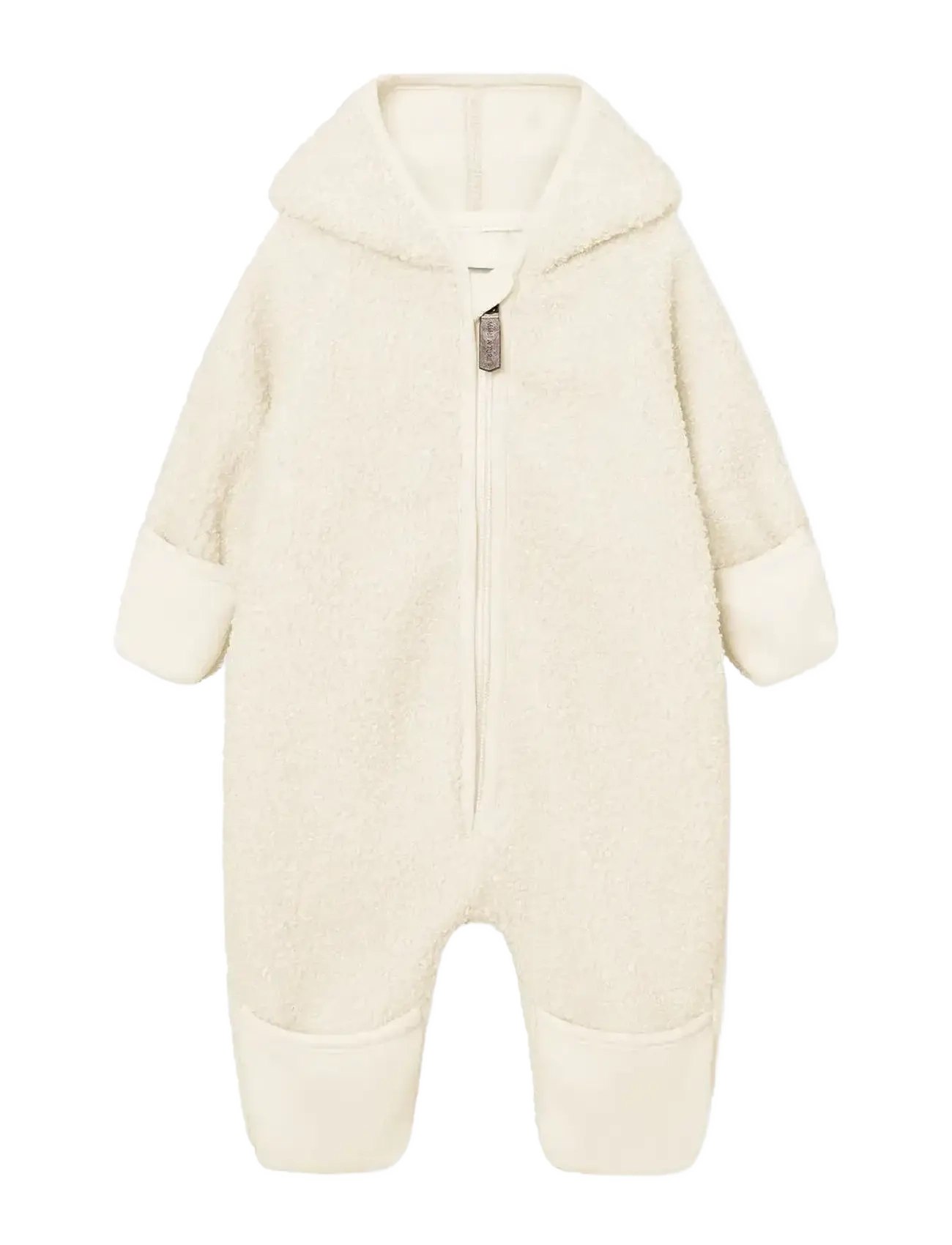 MINI A TURE Matadel Teddyfleece Jumpsuit. Grs, 56, Fleece Oberbekleidung, Creme - Suits, Kinder