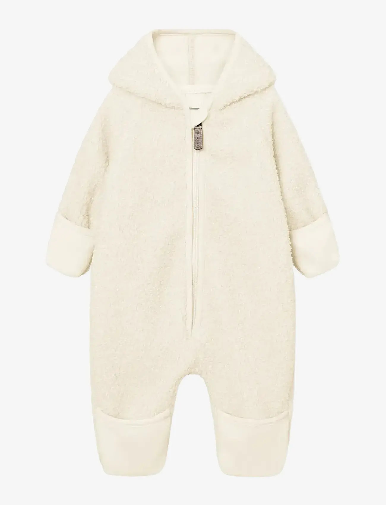 MINI A TURE - MATADEL teddyfleece jumpsuit. GRS - fleece sæt - angora cream - 0