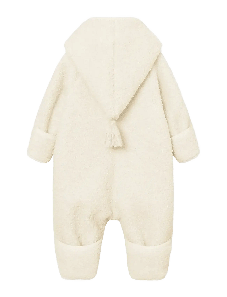 MINI A TURE - MATADEL teddyfleece jumpsuit. GRS - fleece sæt - angora cream - 1