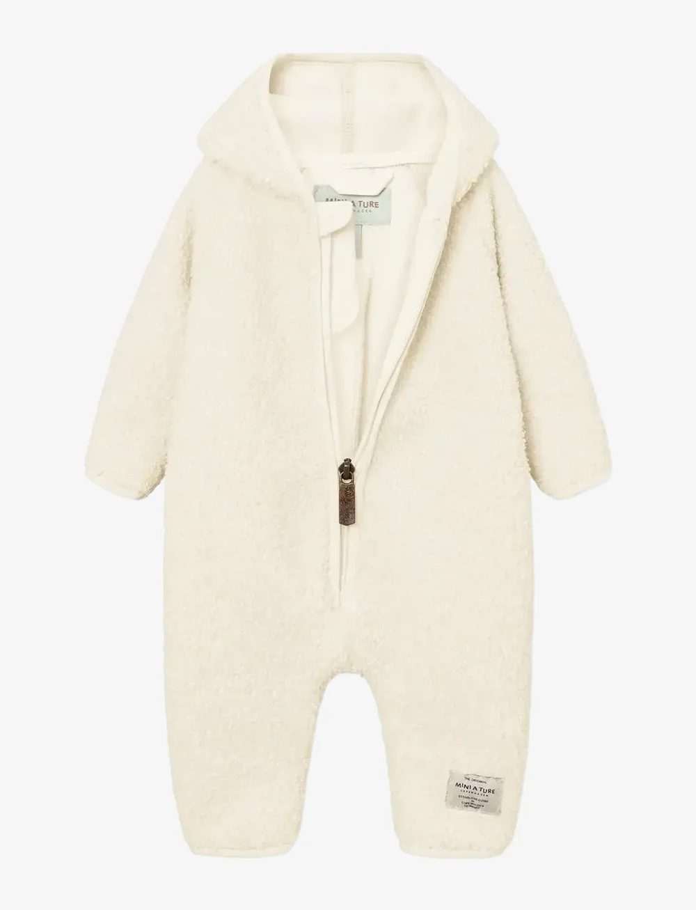 MINI A TURE - MATADEL teddyfleece jumpsuit. GRS - fleece-sets - angora cream - 2