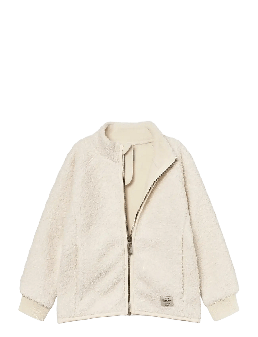 MINI A TURE - MATCEDRIC teddyfleece jacket. GRS - fleecejacken - angora cream - 3