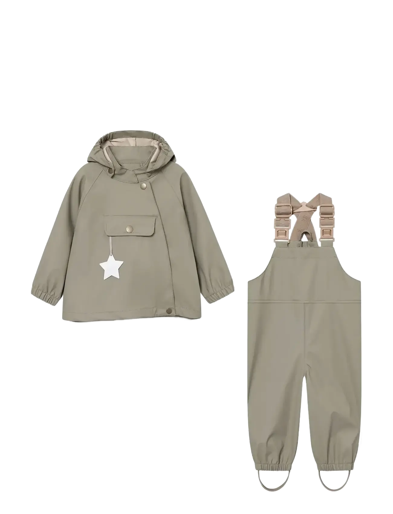 MINI A TURE Matwainis Rain Set. Grs, 80, Rainwear, Grün - Rainwear Sets, Kinder