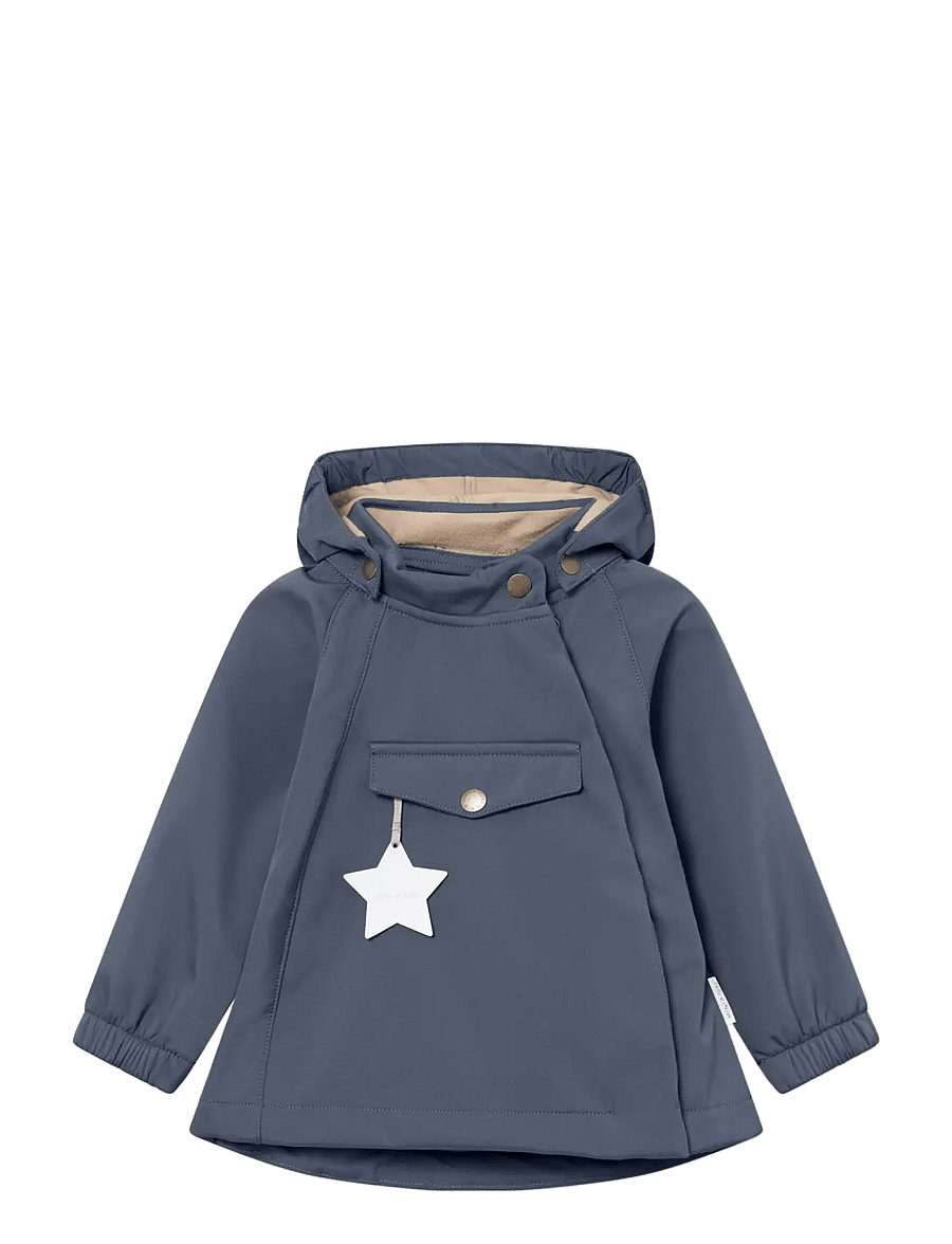 MINI A TURE - MATWAI softshell jacket. GRS - ombre blue - 1