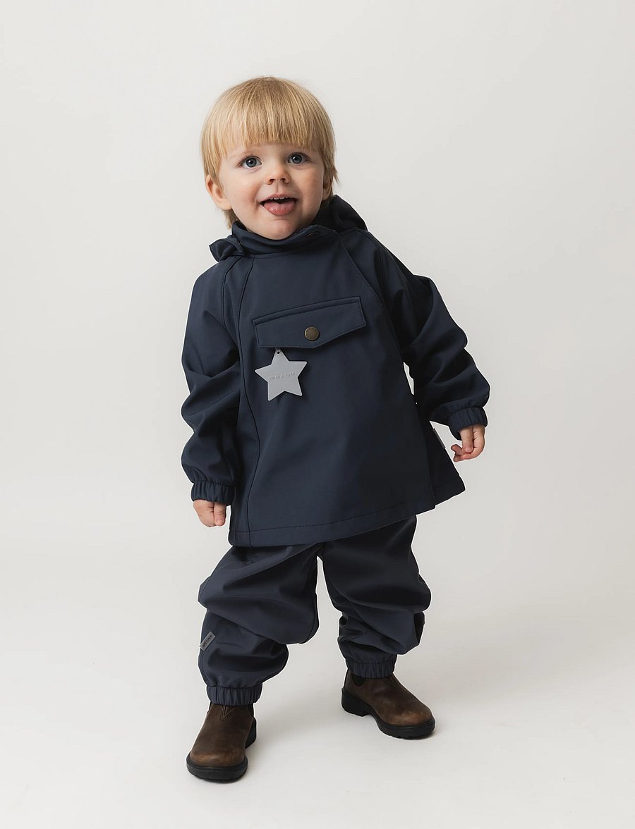MINI A TURE - MATWAI softshell jacket. GRS - ombre blue - 0