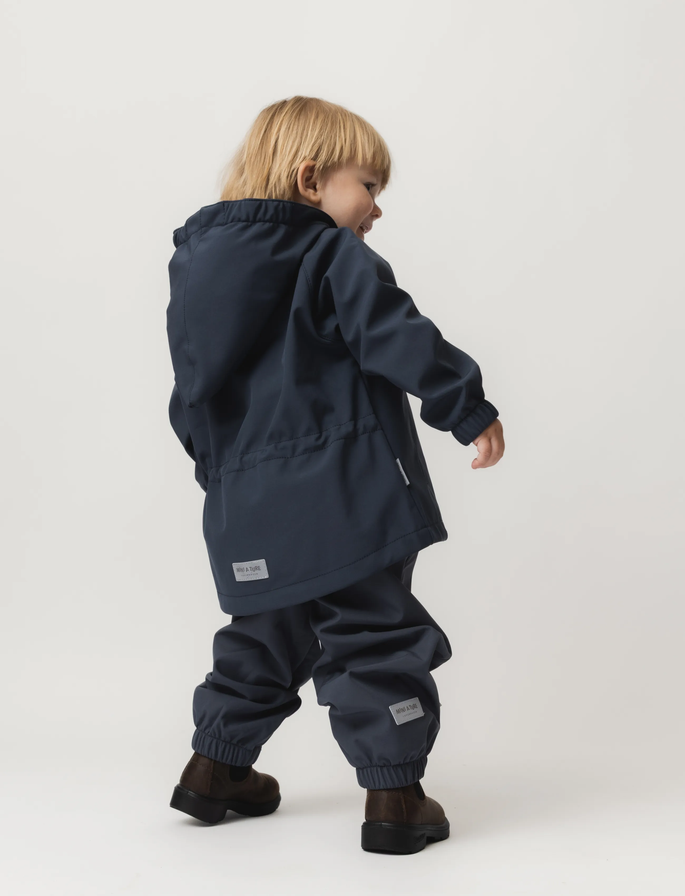 MINI A TURE - MATWAI softshell jacket. GRS - ombre blue - 4