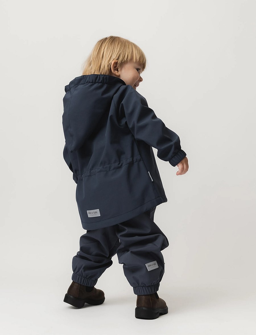 MINI A TURE - MATWAI softshell jacket. GRS - ombre blue - 4